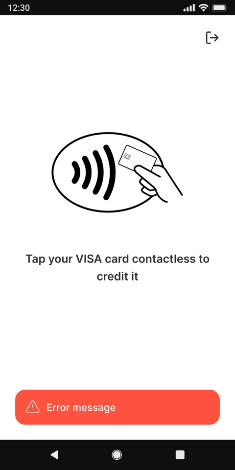 Rechargement sans contact : présenter la carte Visa sur le terminal