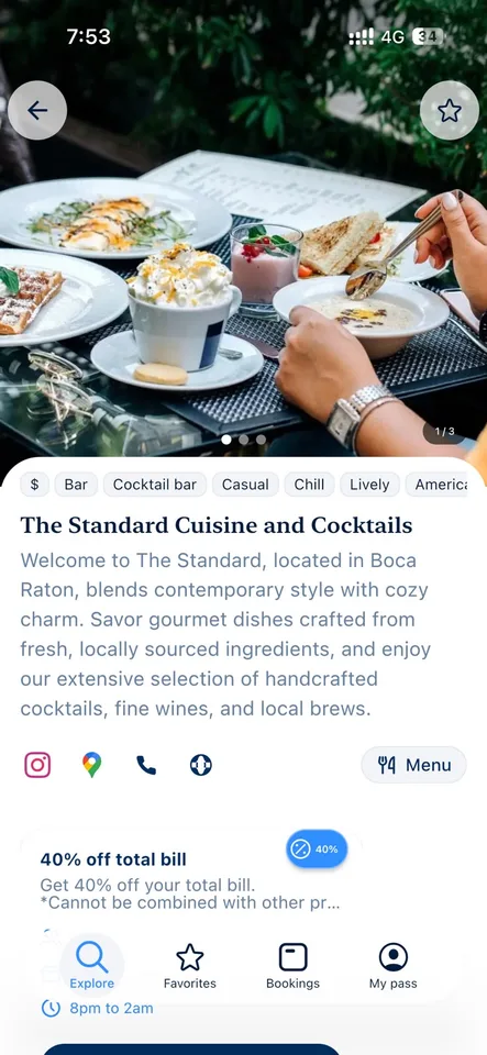 Fiche restaurant : photos, description, réseaux sociaux, menu et offre à −40 %