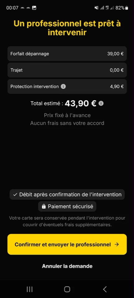 Devis fixé à l’avance : forfait, trajet, protection, paiement sécurisé après confirmation